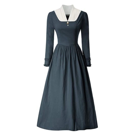 Scarlet Darkness Colonial Prairie Renaissance Ren Fair Costume Dress Cosplay 2XL - Picture 14 of 15